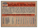 1957 Topps Baseball #307 Jack Phillips Tigers EX-MT 508057