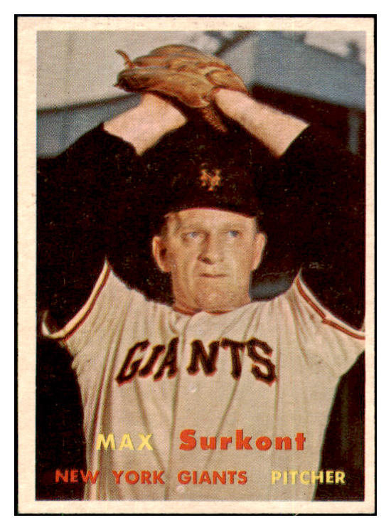 1957 Topps Baseball #310 Max Surkont Giants NR-MT 508067