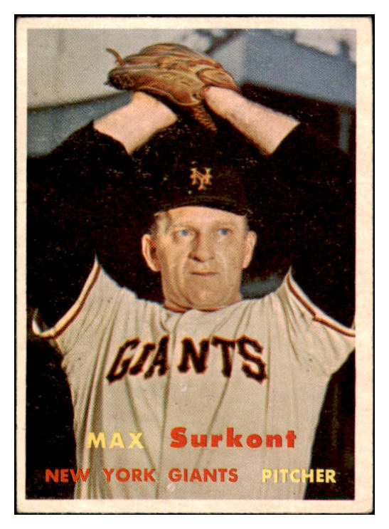 1957 Topps Baseball #310 Max Surkont Giants EX-MT 508068