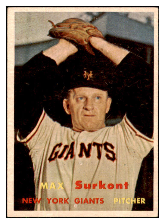 1957 Topps Baseball #310 Max Surkont Giants EX-MT 508069