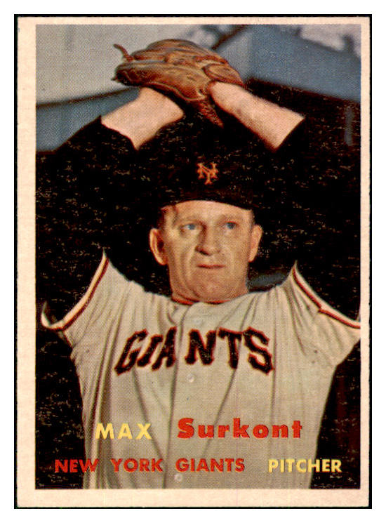 1957 Topps Baseball #310 Max Surkont Giants EX-MT 508070
