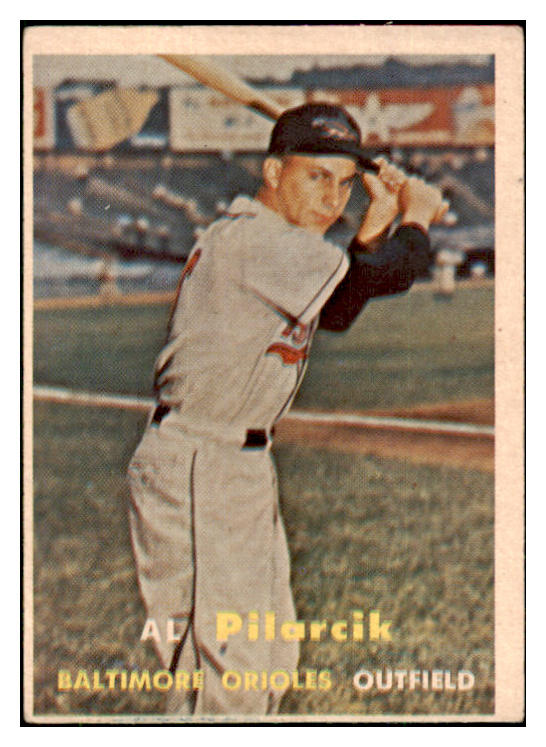 1957 Topps Baseball #311 Al Pilarcik Orioles EX 508078