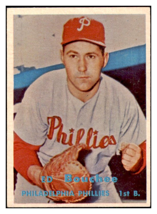 1957 Topps Baseball #314 Ed Bouchee Phillies EX-MT 508082