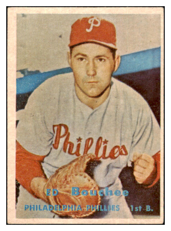 1957 Topps Baseball #314 Ed Bouchee Phillies VG-EX 508084