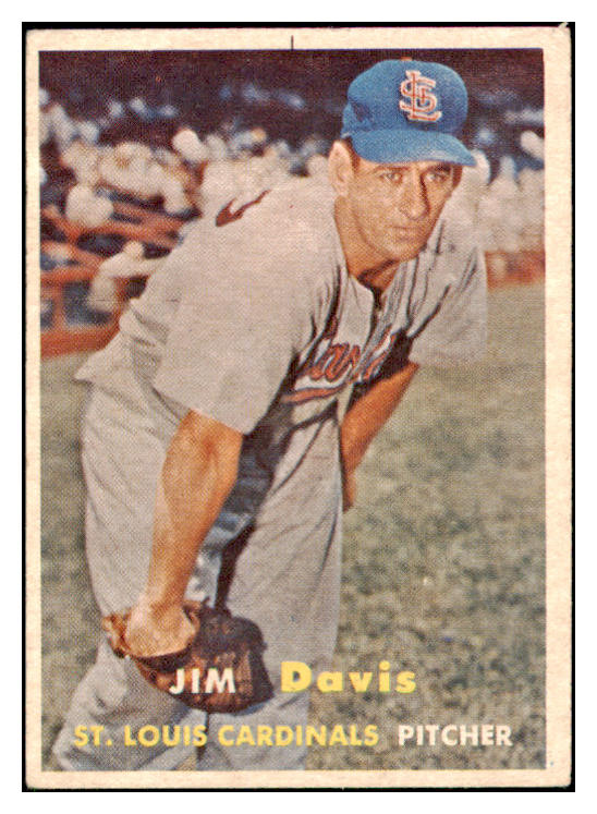 1957 Topps Baseball #273 Jim Davis Cardinals EX 508117