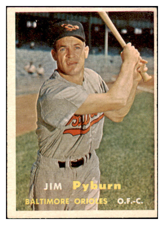 1957 Topps Baseball #276 Jim Pyburn Orioles EX 508123