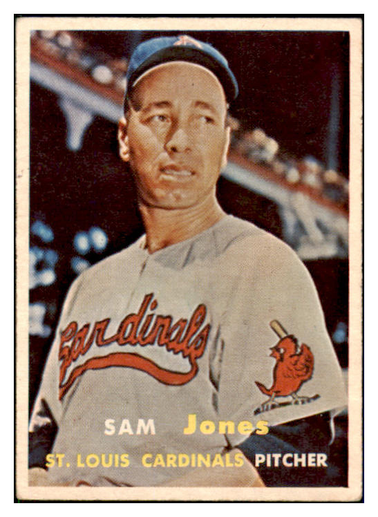 1957 Topps Baseball #287 Sam Jones Cardinals EX 508153