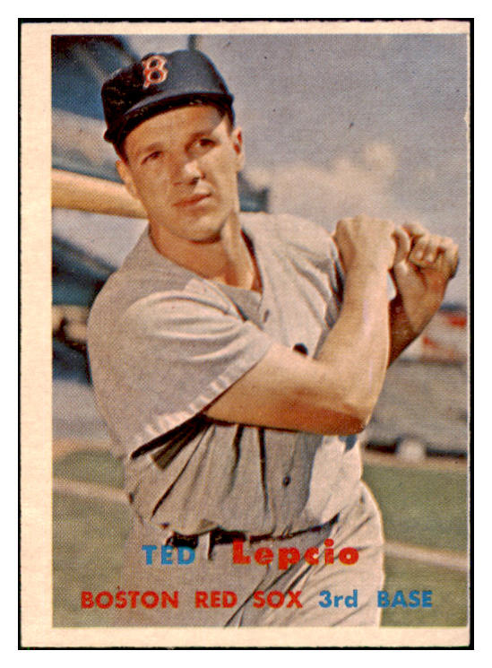 1957 Topps Baseball #288 Ted Lepcio Red Sox VG-EX 508158