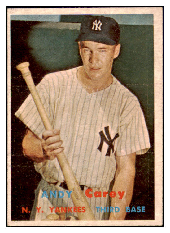 1957 Topps Baseball #290 Andy Carey Yankees EX-MT 508159