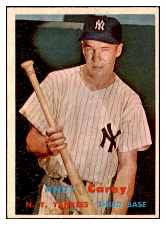 1957 Topps Baseball #290 Andy Carey Yankees EX-MT 508160
