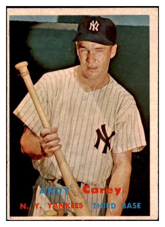 1957 Topps Baseball #290 Andy Carey Yankees EX 508161