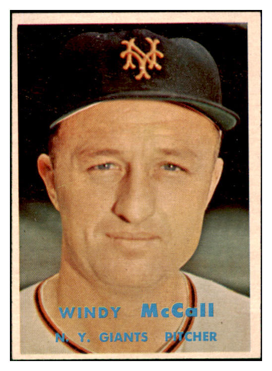 1957 Topps Baseball #291 Windy McCall Giants NR-MT 508163