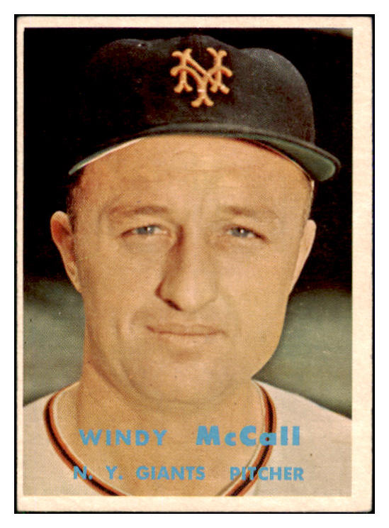 1957 Topps Baseball #291 Windy McCall Giants EX 508168