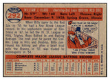 1957 Topps Baseball #292 Billy Klaus Red Sox NR-MT 508169