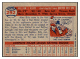1957 Topps Baseball #292 Billy Klaus Red Sox EX 508172