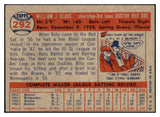 1957 Topps Baseball #292 Billy Klaus Red Sox EX 508173