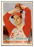 1957 Topps Baseball #296 Johnny Klippstein Reds EX 508189