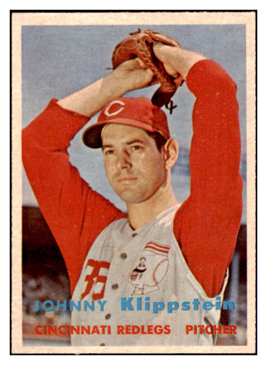 1957 Topps Baseball #296 Johnny Klippstein Reds VG-EX 508191