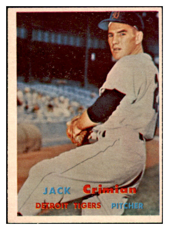 1957 Topps Baseball #297 Jack Crimian Tigers EX-MT 508192