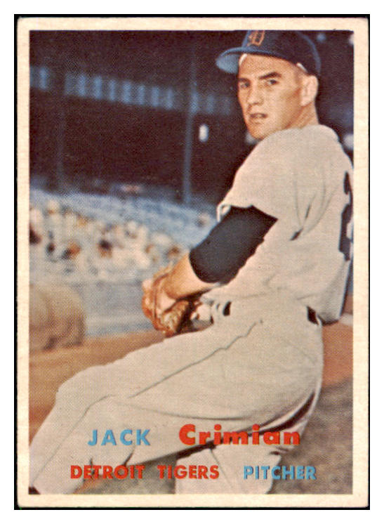 1957 Topps Baseball #297 Jack Crimian Tigers EX-MT 508194