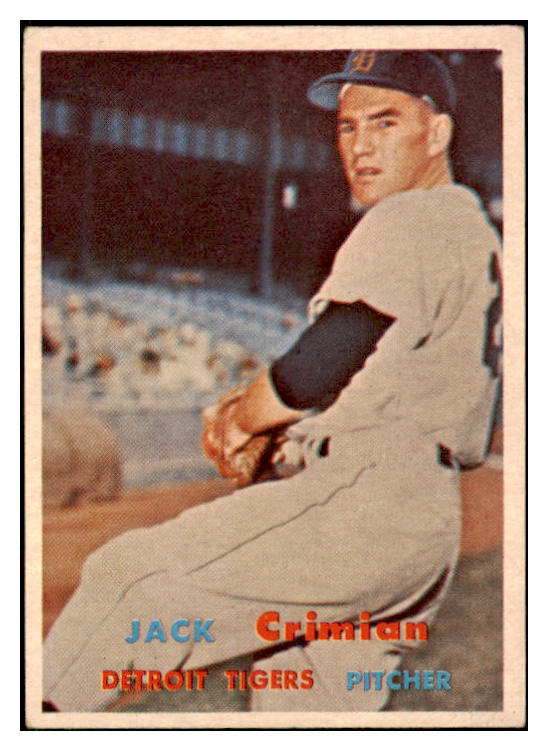 1957 Topps Baseball #297 Jack Crimian Tigers EX 508195