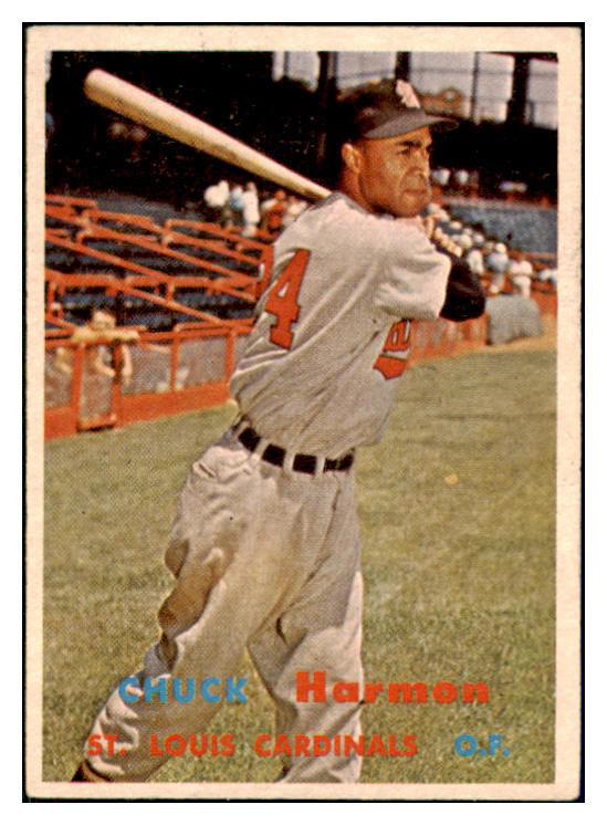 1957 Topps Baseball #299 Chuck Harmon Cardinals EX-MT 508202