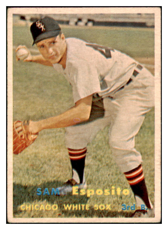 1957 Topps Baseball #301 Sam Esposito White Sox EX 508213