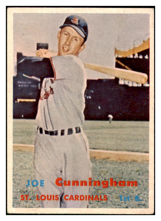 1957 Topps Baseball #304 Joe Cunningham Cardinals EX-MT 508225