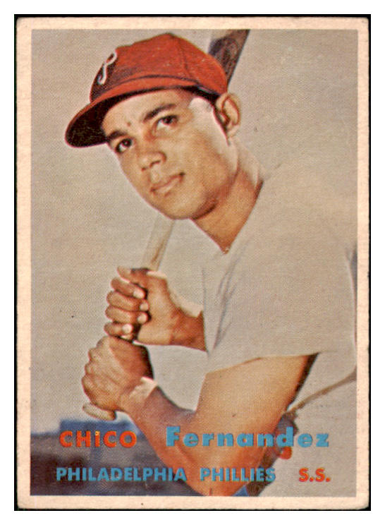 1957 Topps Baseball #305 Chico Fernandez Phillies EX 508233