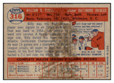 1957 Topps Baseball #316 Billy O'Dell Orioles EX-MT wax stain 508246