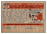 1957 Topps Baseball #316 Billy O'Dell Orioles EX 508247