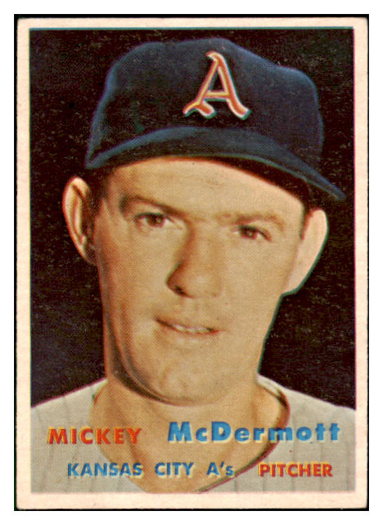 1957 Topps Baseball #318 Mickey McDermott A's VG-EX 508255