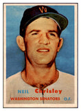 1957 Topps Baseball #320 Neil Chrisley Senators NR-MT 508263