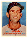 1957 Topps Baseball #320 Neil Chrisley Senators EX 508266