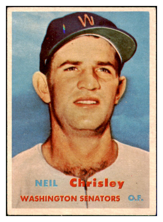 1957 Topps Baseball #320 Neil Chrisley Senators EX 508267