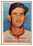 1957 Topps Baseball #320 Neil Chrisley Senators VG-EX 508269