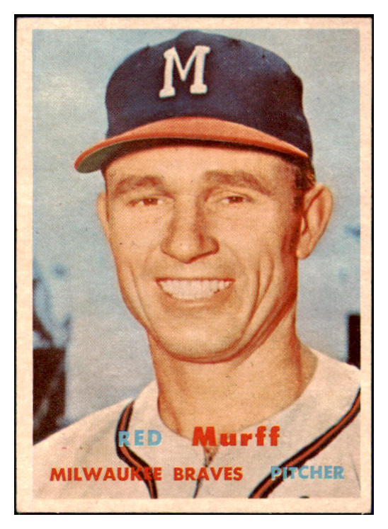 1957 Topps Baseball #321 Red Murff Braves NR-MT 508270