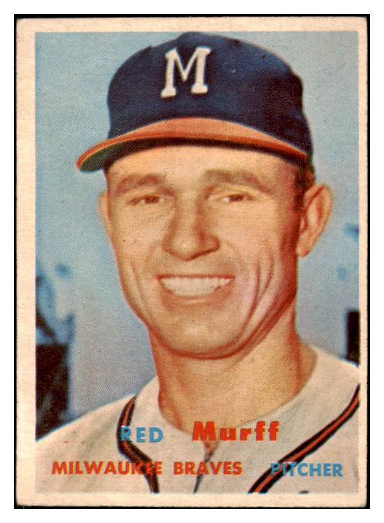 1957 Topps Baseball #321 Red Murff Braves EX 508274