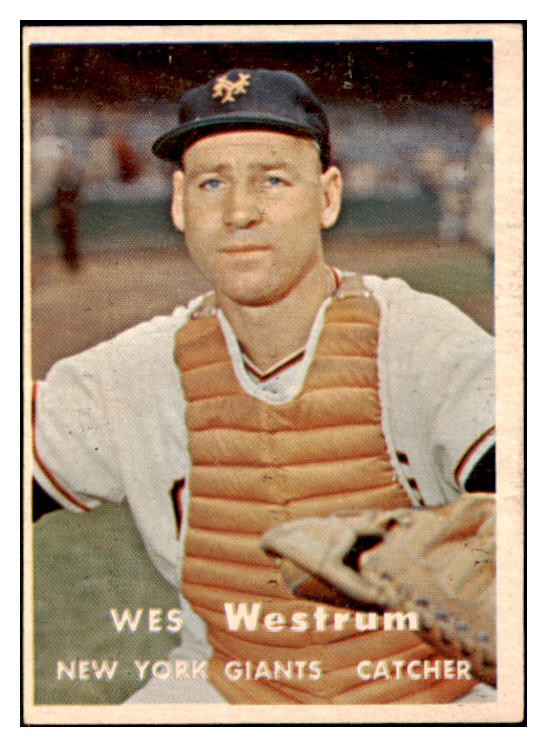 1957 Topps Baseball #323 Wes Westrum Giants EX 508280