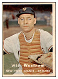 1957 Topps Baseball #323 Wes Westrum Giants EX 508280