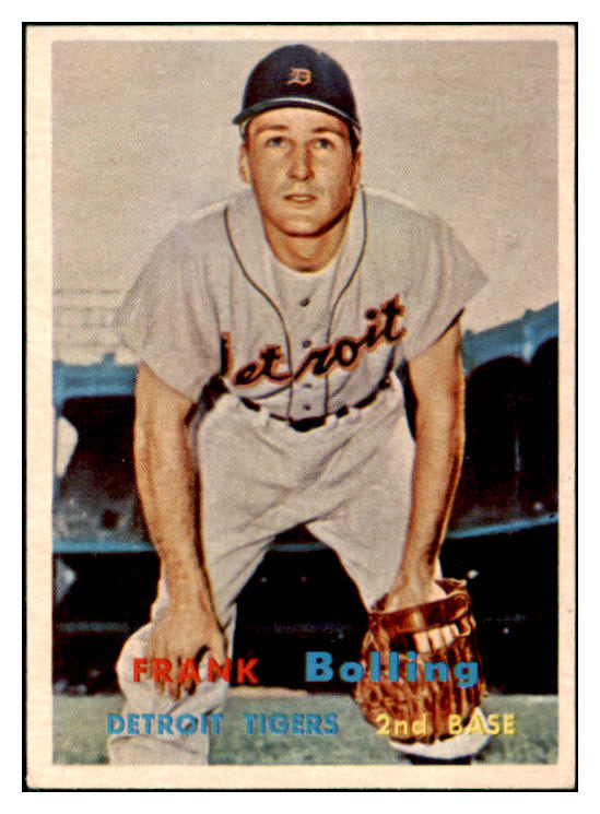 1957 Topps Baseball #325 Frank Bolling Tigers EX-MT 508283