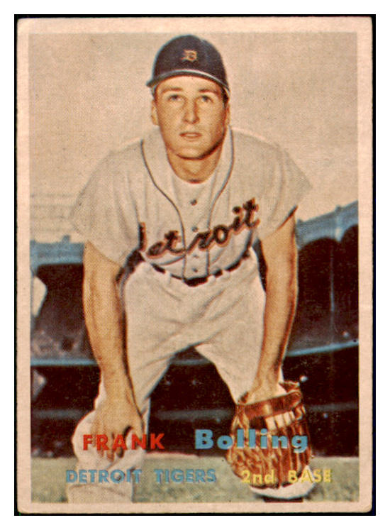 1957 Topps Baseball #325 Frank Bolling Tigers VG-EX 508287