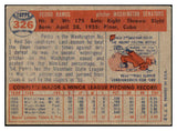 1957 Topps Baseball #326 Pedro Ramos Senators EX 508290