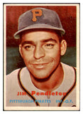 1957 Topps Baseball #327 Jim Pendleton Pirates EX 508297