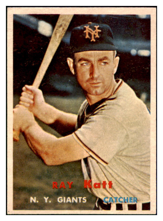 1957 Topps Baseball #331 Ray Katt Giants EX-MT 508309