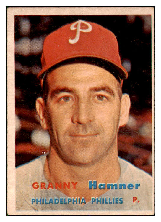 1957 Topps Baseball #335 Granny Hamner Phillies EX 508334