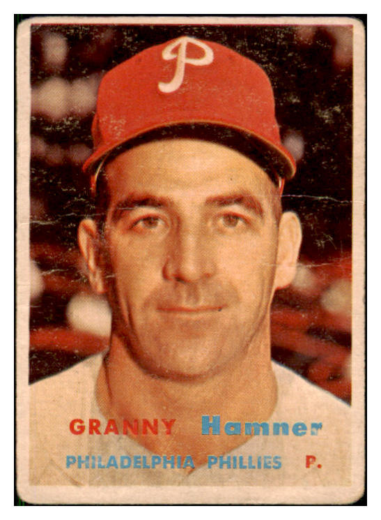 1957 Topps Baseball #335 Granny Hamner Phillies Good 508338