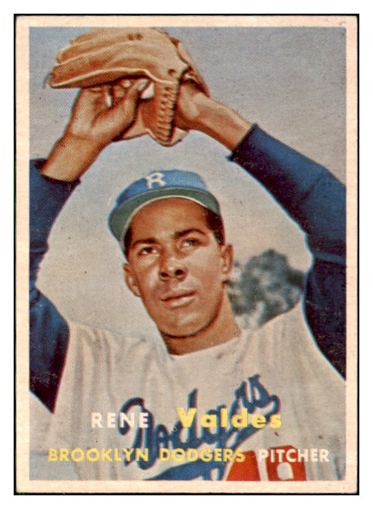 1957 Topps Baseball #337 Rene Valdes Dodgers EX-MT 508346