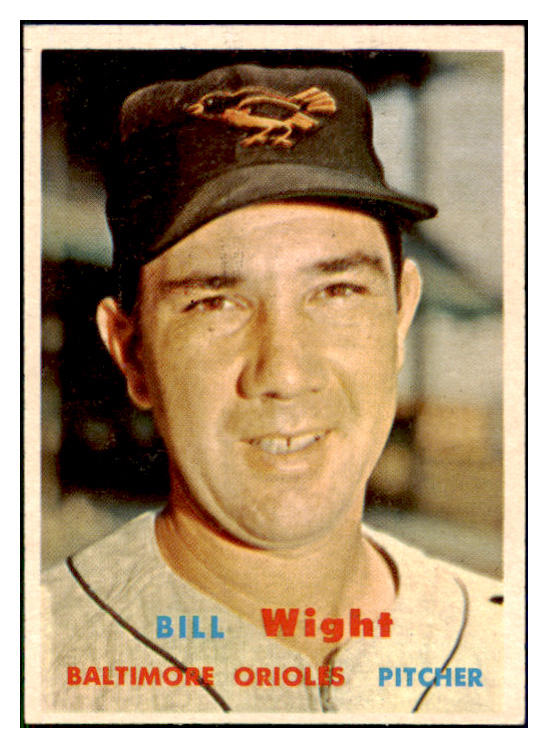 1957 Topps Baseball #340 Bill Wight Orioles NR-MT 508354