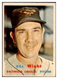 1957 Topps Baseball #340 Bill Wight Orioles EX 508358